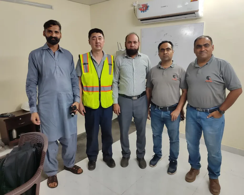 Unisons Steel Solutions team at Hunza Steel for Rolling Mill commissioning.