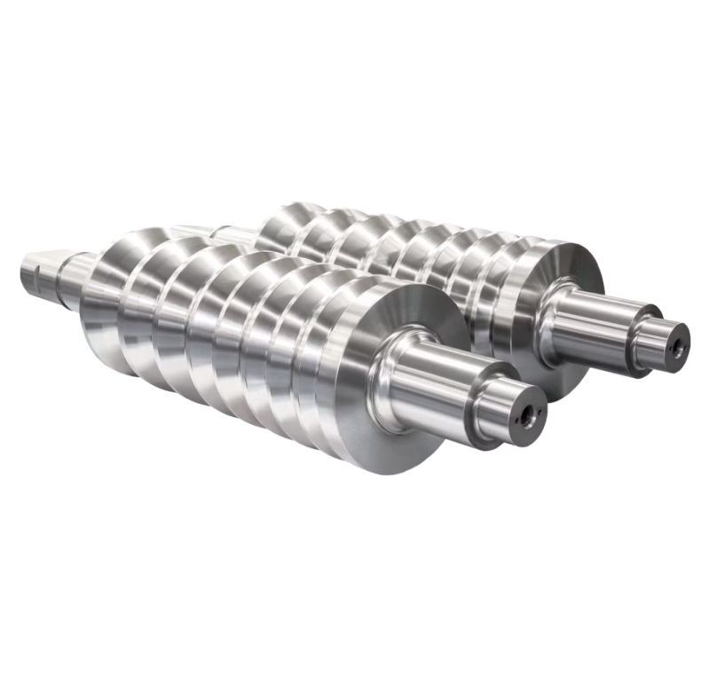 cast rolls with grooves for rolling mills