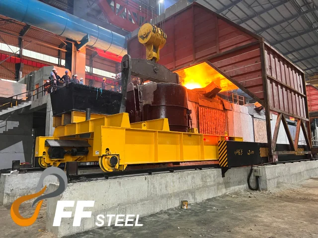 Induction furnace commissioned by unisons steel solutions at FF Steel