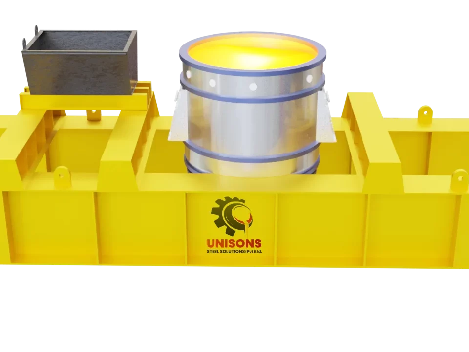 Ladle transfer car for the steel manufacturing process