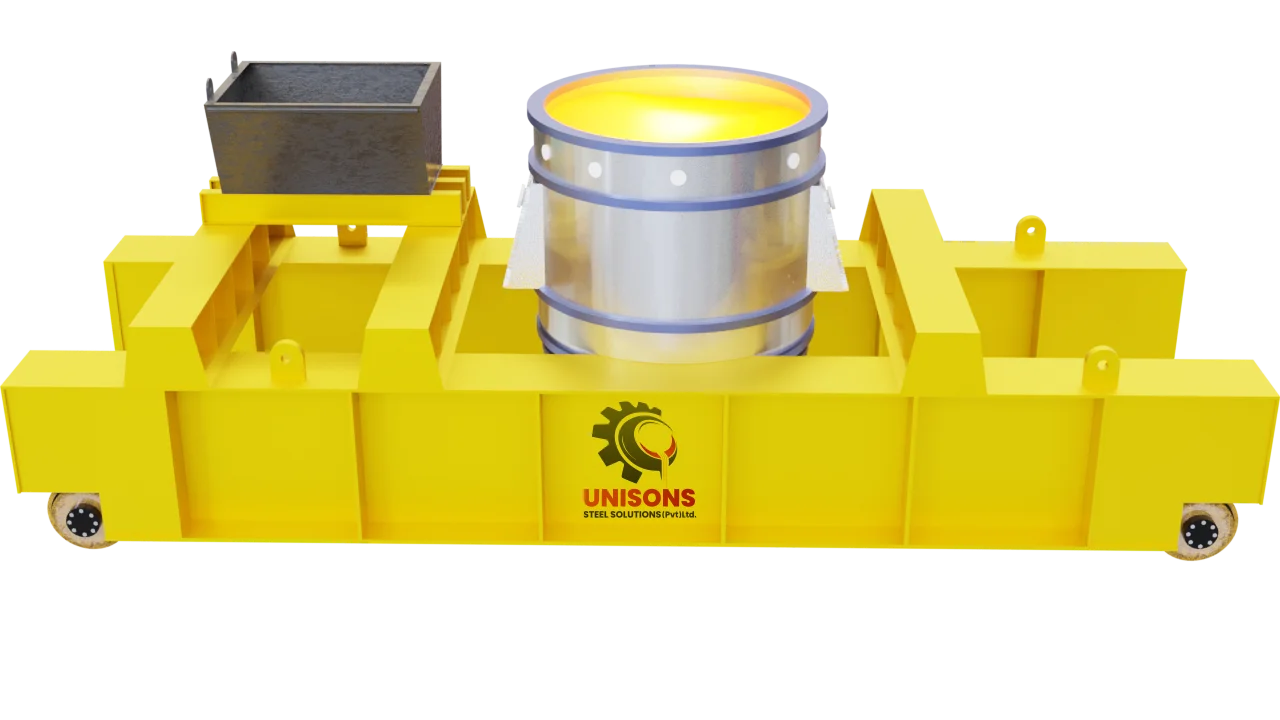 Ladle transfer car for the steel manufacturing process