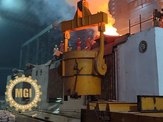 induction furnace commissioned by unisons steel solutions at madina steel