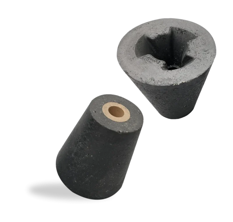 tundish nozzles used for flow control of molten metal in steelmaking